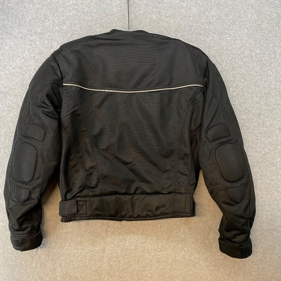 First Gear Motorcycle Jacket Women M Mesh Vented Mesh Black Shoulder Elbow Pads - Picture 5 of 14